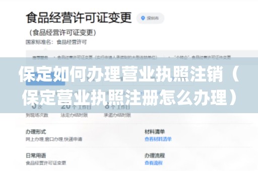 保定如何办理营业执照注销（保定营业执照注册怎么办理）