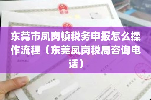 东莞市凤岗镇税务申报怎么操作流程（东莞凤岗税局咨询电话）