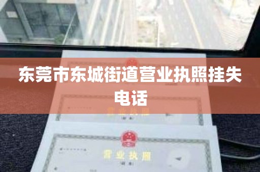 东莞市东城街道营业执照挂失电话