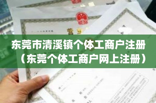 东莞市清溪镇个体工商户注册（东莞个体工商户网上注册）