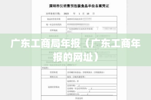 广东工商局年报（广东工商年报的网址）