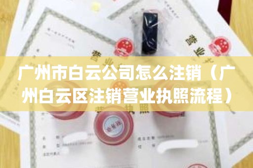 广州市白云公司怎么注销（广州白云区注销营业执照流程）