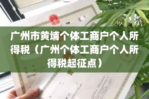 广州市黄埔个体工商户个人所得税（广州个体工商户个人所得税起征点）