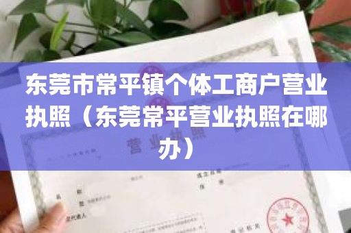 东莞市常平镇个体工商户营业执照（东莞常平营业执照在哪办）