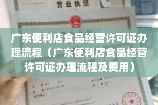 广东便利店食品经营许可证办理流程（广东便利店食品经营许可证办理流程及费用）