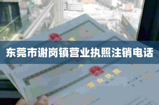 东莞市谢岗镇营业执照注销电话