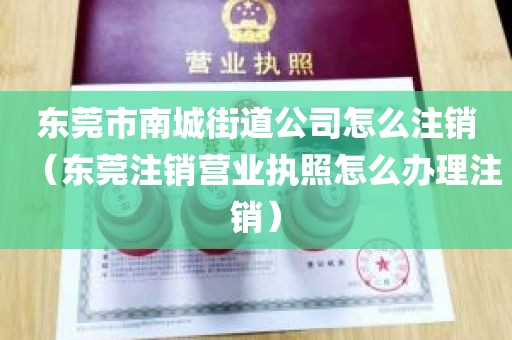 东莞市南城街道公司怎么注销（东莞注销营业执照怎么办理注销）