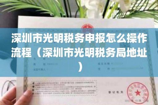 深圳市光明税务申报怎么操作流程（深圳市光明税务局地址）