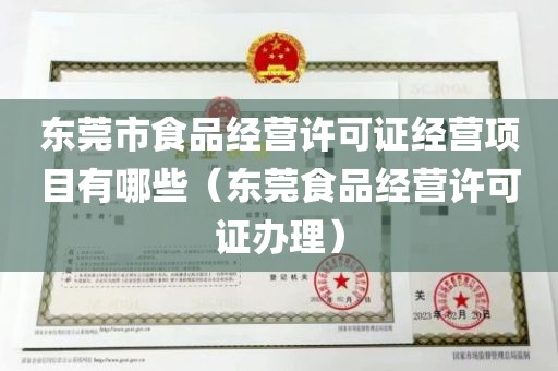 东莞市食品经营许可证经营项目有哪些（东莞食品经营许可证办理）