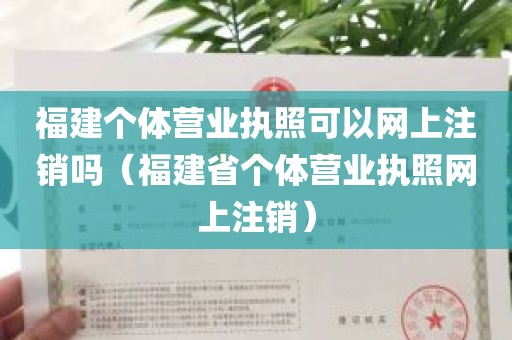 福建个体营业执照可以网上注销吗（福建省个体营业执照网上注销）