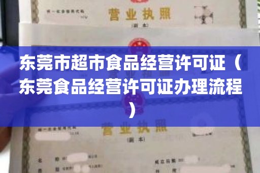 东莞市超市食品经营许可证（东莞食品经营许可证办理流程）