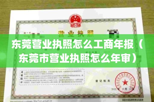 东莞营业执照怎么工商年报（东莞市营业执照怎么年审）