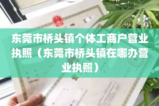 东莞市桥头镇个体工商户营业执照（东莞市桥头镇在哪办营业执照）