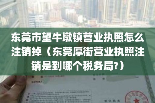 东莞市望牛墩镇营业执照怎么注销掉（东莞厚街营业执照注销是到哪个税务局?）