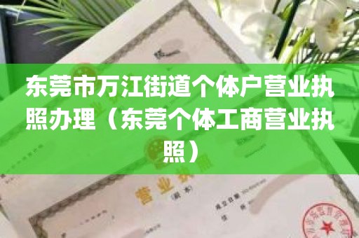 东莞市万江街道个体户营业执照办理（东莞个体工商营业执照）