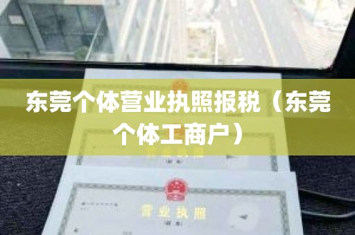 东莞个体营业执照报税（东莞个体工商户）