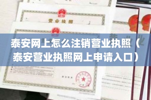 泰安网上怎么注销营业执照（泰安营业执照网上申请入口）