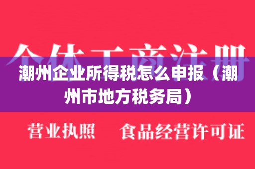 潮州企业所得税怎么申报（潮州市地方税务局）