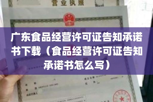 广东食品经营许可证告知承诺书下载（食品经营许可证告知承诺书怎么写）