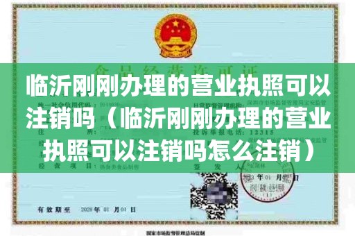 临沂刚刚办理的营业执照可以注销吗（临沂刚刚办理的营业执照可以注销吗怎么注销）