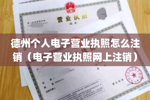 德州个人电子营业执照怎么注销（电子营业执照网上注销）