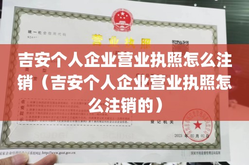 吉安个人企业营业执照怎么注销（吉安个人企业营业执照怎么注销的）