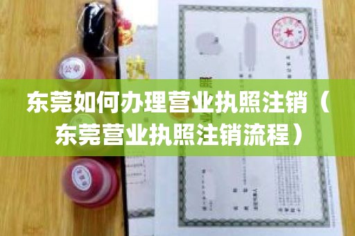 东莞如何办理营业执照注销（东莞营业执照注销流程）