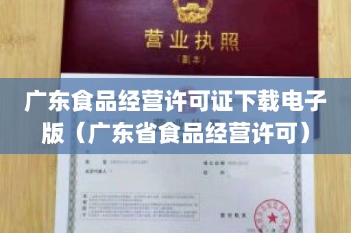 广东食品经营许可证下载电子版（广东省食品经营许可）