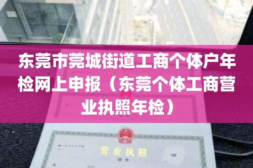 东莞市莞城街道工商个体户年检网上申报（东莞个体工商营业执照年检）