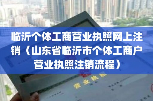 临沂个体工商营业执照网上注销（山东省临沂市个体工商户营业执照注销流程）