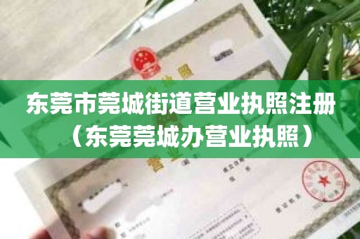 东莞市莞城街道营业执照注册（东莞莞城办营业执照）