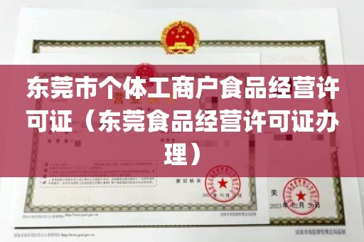 东莞市个体工商户食品经营许可证（东莞食品经营许可证办理）