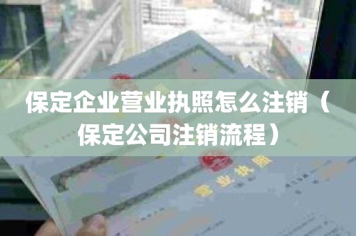 保定企业营业执照怎么注销（保定公司注销流程）