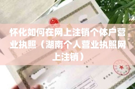 怀化如何在网上注销个体户营业执照（湖南个人营业执照网上注销）