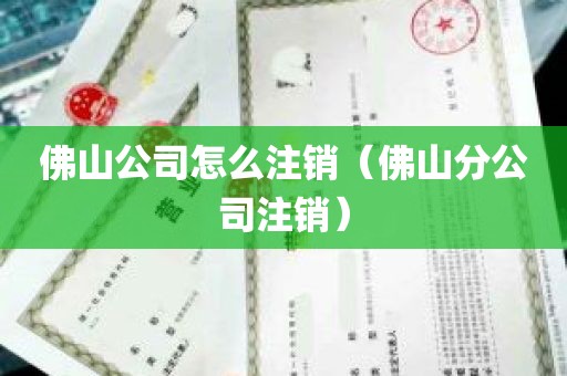 佛山公司怎么注销（佛山分公司注销）