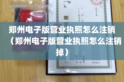 郑州电子版营业执照怎么注销（郑州电子版营业执照怎么注销掉）