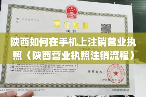 陕西如何在手机上注销营业执照（陕西营业执照注销流程）