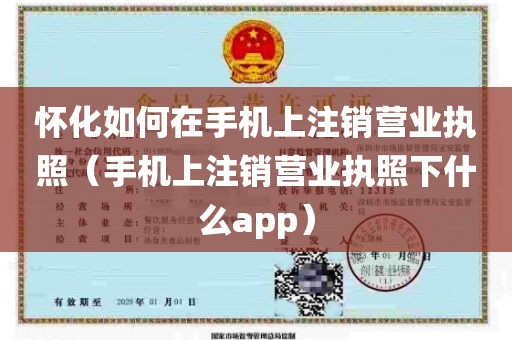 怀化如何在手机上注销营业执照(手机上注销营业执照下什么app)