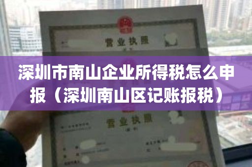 深圳市南山企业所得税怎么申报（深圳南山区记账报税）