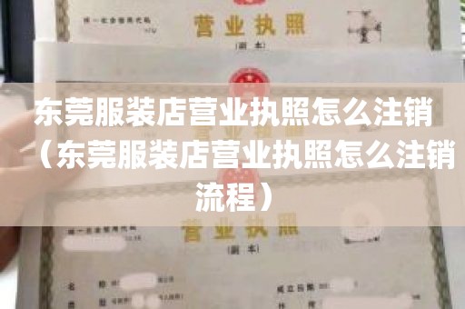 东莞服装店营业执照怎么注销（东莞服装店营业执照怎么注销流程）