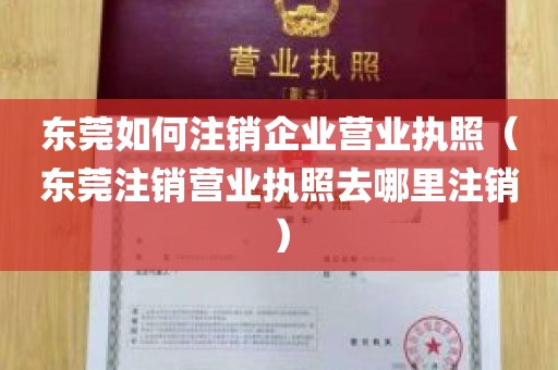 东莞如何注销企业营业执照（东莞注销营业执照去哪里注销）
