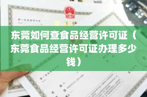 东莞如何查食品经营许可证（东莞食品经营许可证办理多少钱）