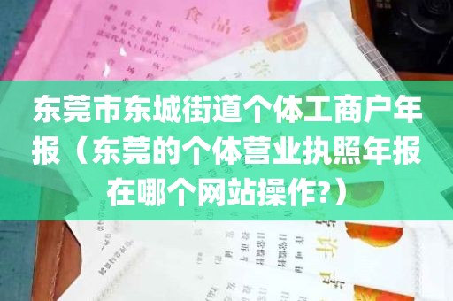 东莞市东城街道个体工商户年报（东莞的个体营业执照年报在哪个网站操作?）