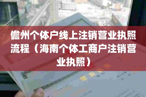 儋州个体户线上注销营业执照流程（海南个体工商户注销营业执照）