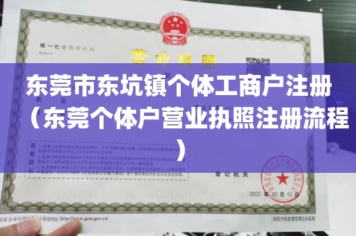 东莞市东坑镇个体工商户注册（东莞个体户营业执照注册流程）