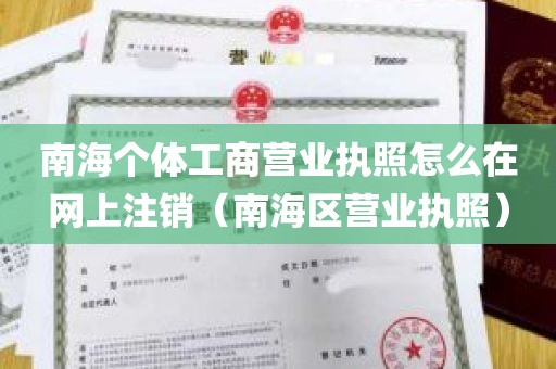南海个体工商营业执照怎么在网上注销(南海区营业执照)