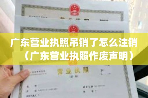 广东营业执照吊销了怎么注销（广东营业执照作废声明）