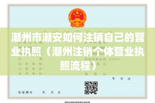 潮州市潮安如何注销自己的营业执照（潮州注销个体营业执照流程）