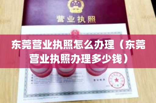 东莞营业执照怎么办理（东莞营业执照办理多少钱）